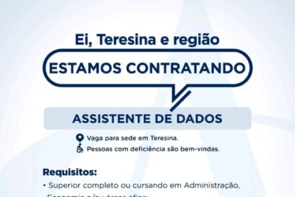 Vaga para Assistente de Dados