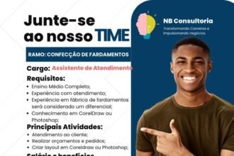 Vaga para Assistente de Atendimento