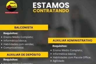 Vaga para Auxiliar Administrativo, Balconista, Auxiliar de Depósito