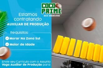 Vaga para Auxiliar de Produção