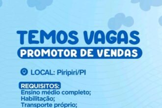 Vaga para Promotor de Vendas