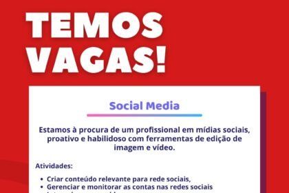 Vaga para Social Media
