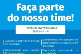 Vaga de estágio para Psicologia em Teresina