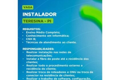 Vaga para Instalador