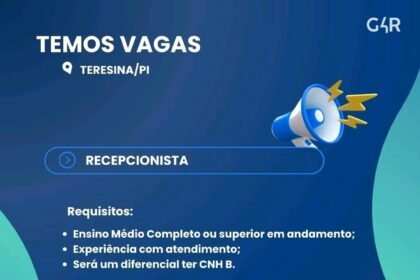 Vaga para Recepcionista