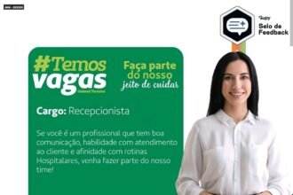 Vaga para Recepcionista