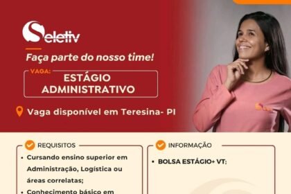 Vaga de Estágio para Administração