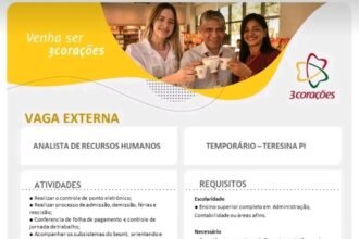 Vaga para Analista de RH