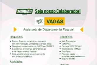 Vaga para Assistente de DP