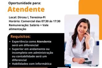 Vaga para Atendente