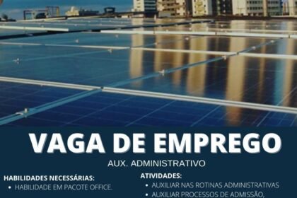 Vaga para Auxiliar Administrativo