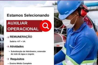 Vaga para Auxiliar Operacional