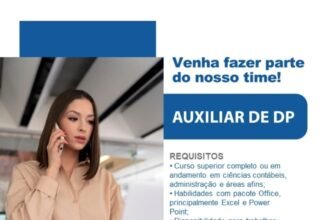 Vaga para Auxiliar de DP
