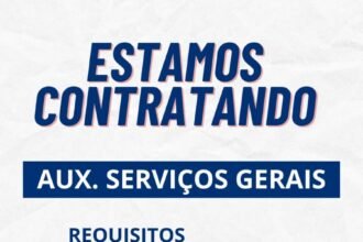 Vaga para Auxiliar de Serviços Gerais