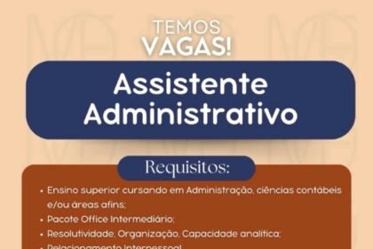 Vaga para Assistente Administrativo