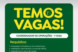 Vaga para Coordenador de Operações