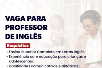 Vaga para Professor de Inglês