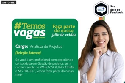 Vaga para Analista de Projetos