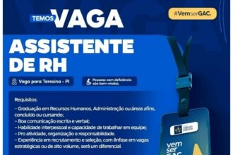 Vaga para Assistente de RH