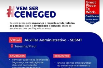 Vaga para Auxiliar Administrativo (SESMT)