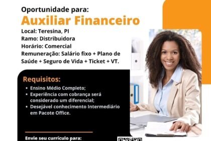 Vaga para Auxiliar Financeiro