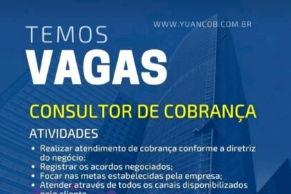 Vaga para Consultor de Cobrança
