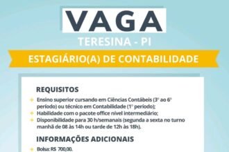 Vaga para Estágio de Contabilidade em Teresina