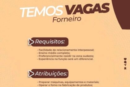 Vaga para Forneiro