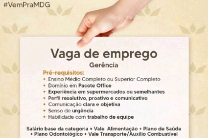 Vaga para Gerente