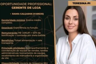 Vaga para Gerente de Loja