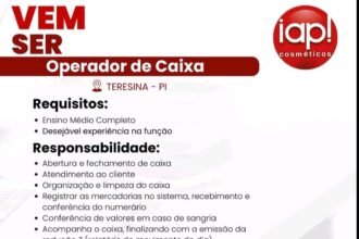 Vaga para Operador de Caixa