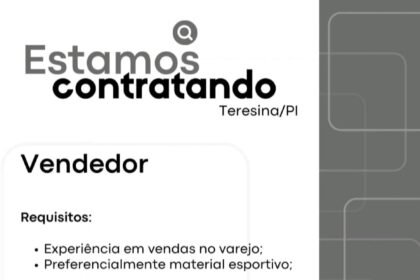 Vaga para Vendedor