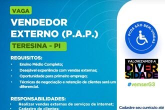 Vaga para Vendedor Externo PAP