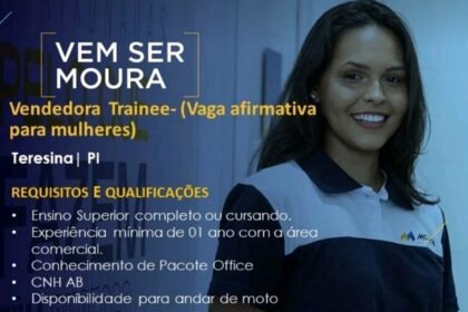 Vaga para Vendedora Trainee