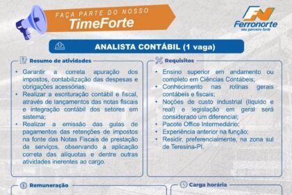 Vaga para Analista Contábil