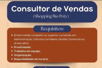 Vaga para Consultor de Vendas