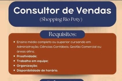 Vaga para Consultor de Vendas