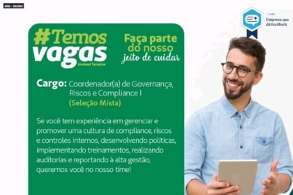 Vaga para Coordenador(a) de Governança, Riscos e Compliance I