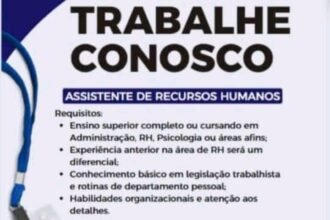 Vaga para Assistente de RH em Teresina