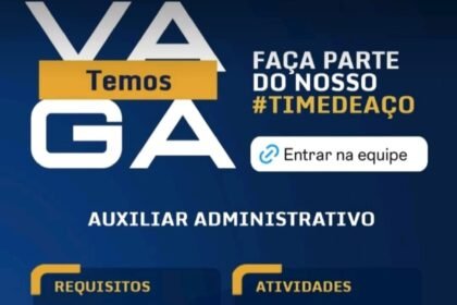 Vaga para Auxiliar Administrativo
