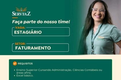 Vaga de estágio para Faturamento