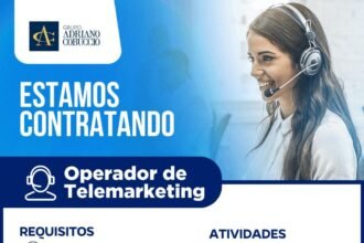 Vaga para Operador de Telemarketing