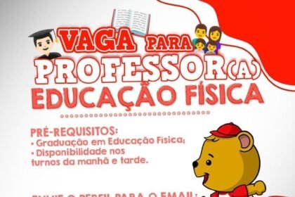 Vaga para Professor de Educação Física