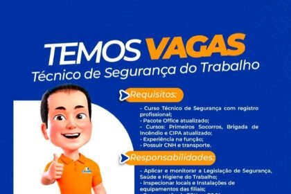 Vaga para Técnico em Segurança do Trabalho
