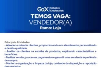 Vaga para Vendedor(a)