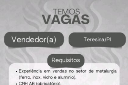 Vaga para Vendedor(a)