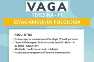 Vaga de Estágio para Psicologia 