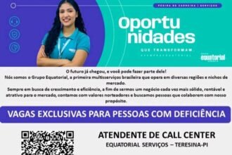 Vaga para Atendente de Call Center (PCD)