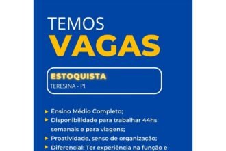 Vaga para Estoquista