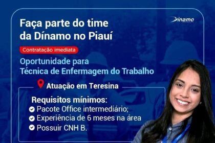 Vaga para Técnica de Enfermagem do Trabalho